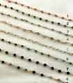 Bracelets fins perles naturelles - Acier chirurgical 316L