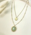 Collier double rangs - Amazonite