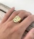 Bague breloque martelée - Acier chirurgical - Grossiste de bijoux - Actuel Diffusion