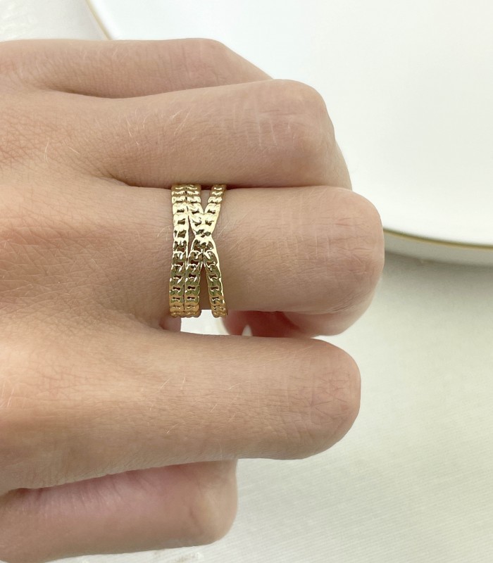 Bague croisé - Acier chirurgical - Actuel Diffusion