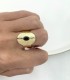 Bague fleur onyx - Acier chirurgical