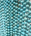 Turquoise magnésite à facettes - 105 cm - Colliers pierres naturelles à noeuds