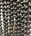 Onyx noir mate - 105 cm - Colliers pierres naturelles à noeuds