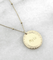 Collier médaille couronne - A personnaliser