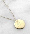 Collier médaille levé de soleil - A personnaliser