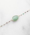 Bracelet amazonite - Laiton