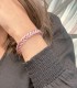 Bracelet Bouddhiste tressé - Rose
