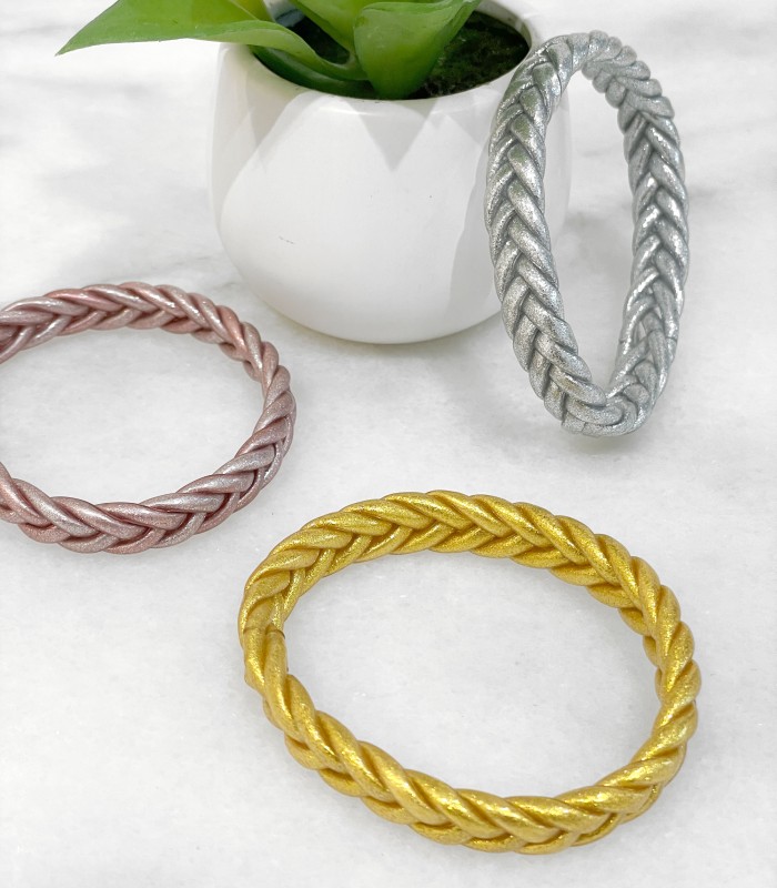 Bracelet Bouddhiste tressé - Rose