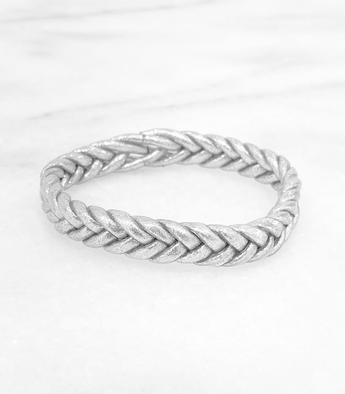 Bracelet Bouddhiste tressé - Argenté