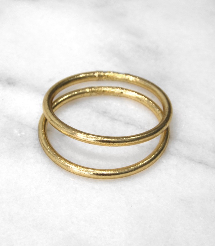 Bracelet Bouddhiste véritable simple - Light Gold - feuilles d'or