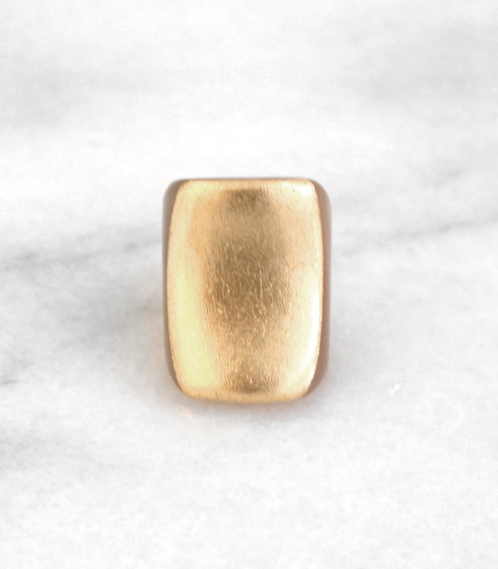 Bague en corne - dorée à la feuille d'or - corne veritable