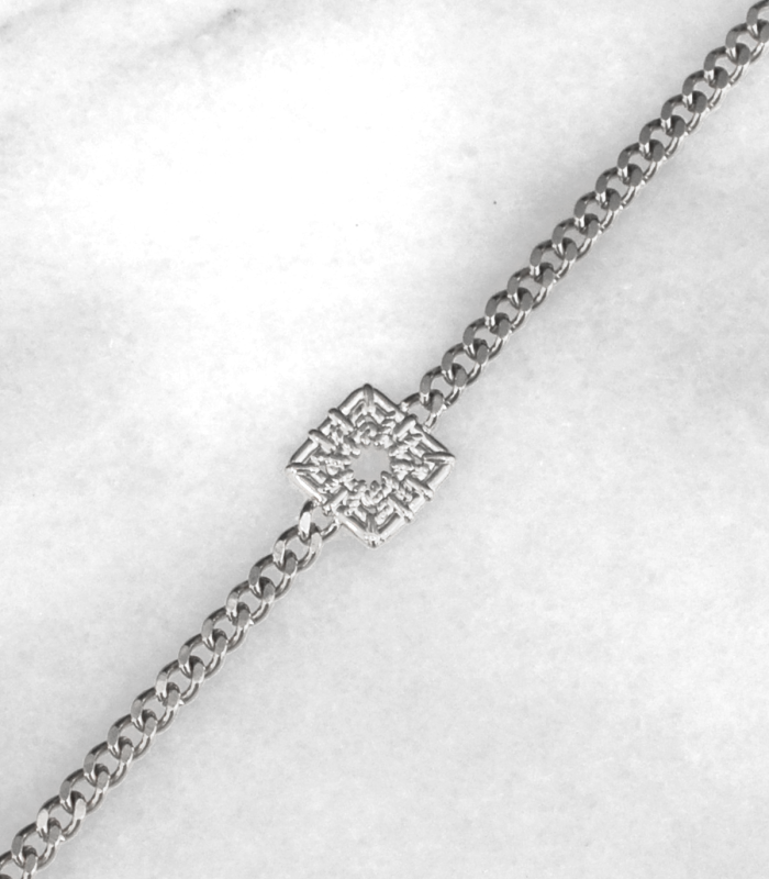 Bracelet - Chaîne simple Carré - acier inoxydable