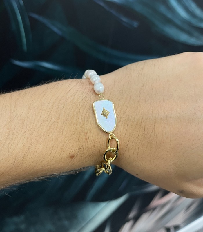 Bracelet - Mother of Pearl et perles d'eau douce