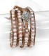 Bracelet multi-rangs perles d'eau douce - actuel diffusion - grossiste