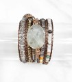 Bracelet multi-rangs pierres naturelles - Labradorite