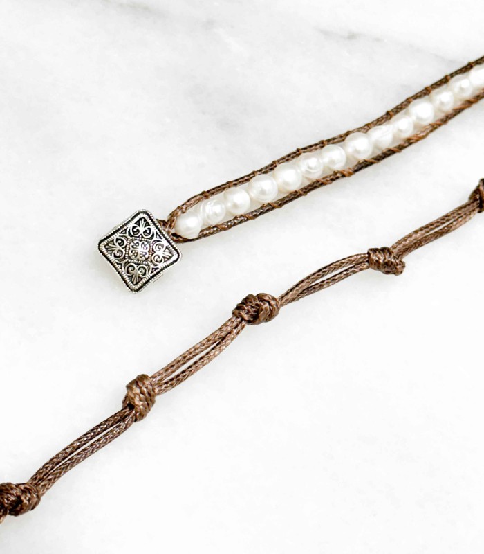 Bracelet multi-rangs perles d'eau douce - Actuel Diffusion - grossiste et créateur de bijoux 2023 - fournisseur