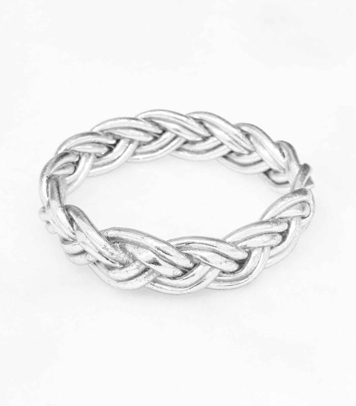 Bracelet Bouddhiste véritable double tressé - Silver - Actuel Diffusion - 2023