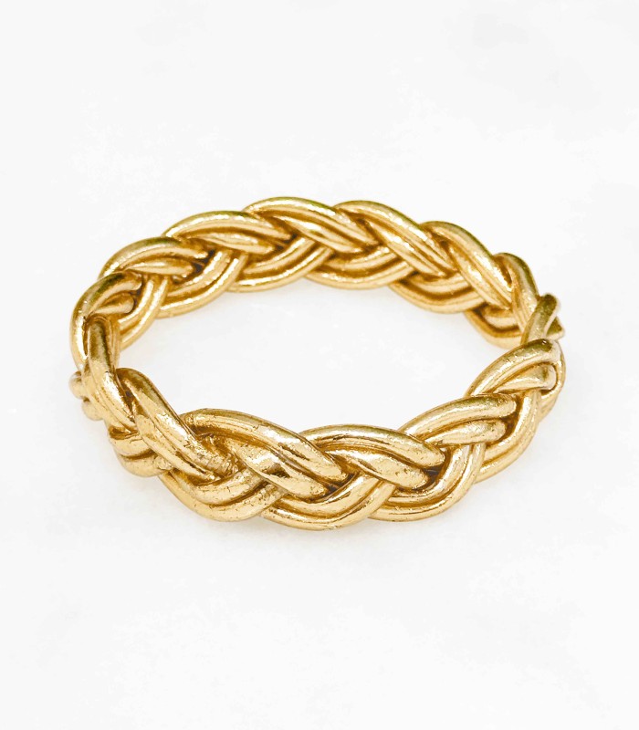 Bracelet Bouddhiste véritable double tressé - Light Gold - Actuel Diffusion - Grossiste et créateur de bijoux