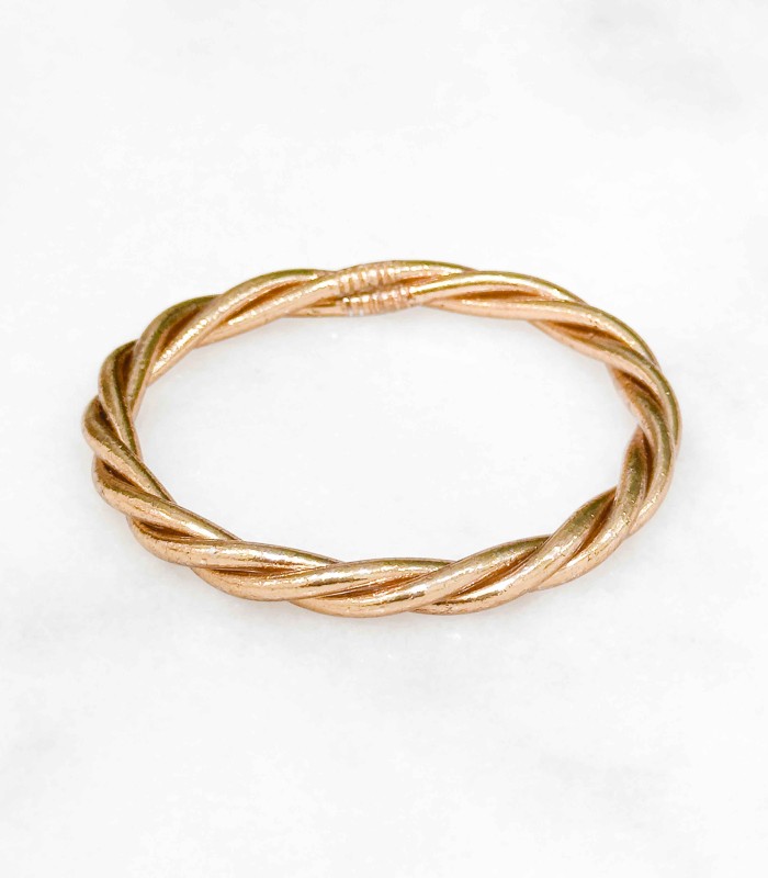 Bracelet Bouddhiste véritable torsadé - Champagne - Actuel Diffusion