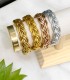 Bracelet Bouddhiste véritable double tressé - Champagne