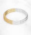 Bracelet Bouddhiste véritable simple - Light Gold/Silver