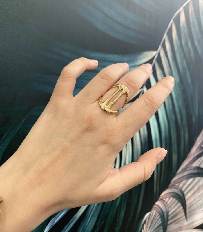 Bague large ouverte - Acier inoxydable