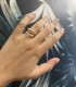 Bague multi-rangs pierres naturelles