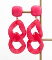 Boucles d'oreilles en acrylique - Fuchsia