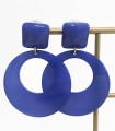 Boucles Rondes Acrylique - Bleu Foncé