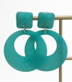 Boucles Rondes Acrylique - Turquoise