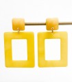 Boucles Rectangle Acrylique - Jaune