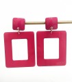 Boucles Rectangle Acrylique - Rose