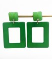 Boucles Rectangle Acrylique - Vert