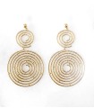 Boucles d'oreilles pendantes spirales
