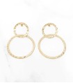 Boucles d'oreilles pendantes double anneaux