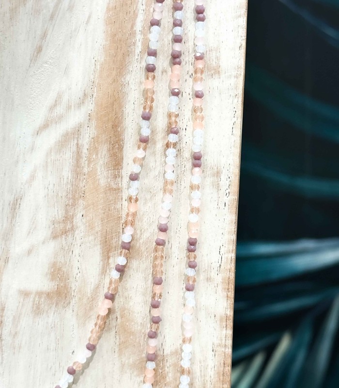 sautoir - perles en cristal teinté - long sautoir femme - actuel diffusion - grossiste et créateur de bijoux