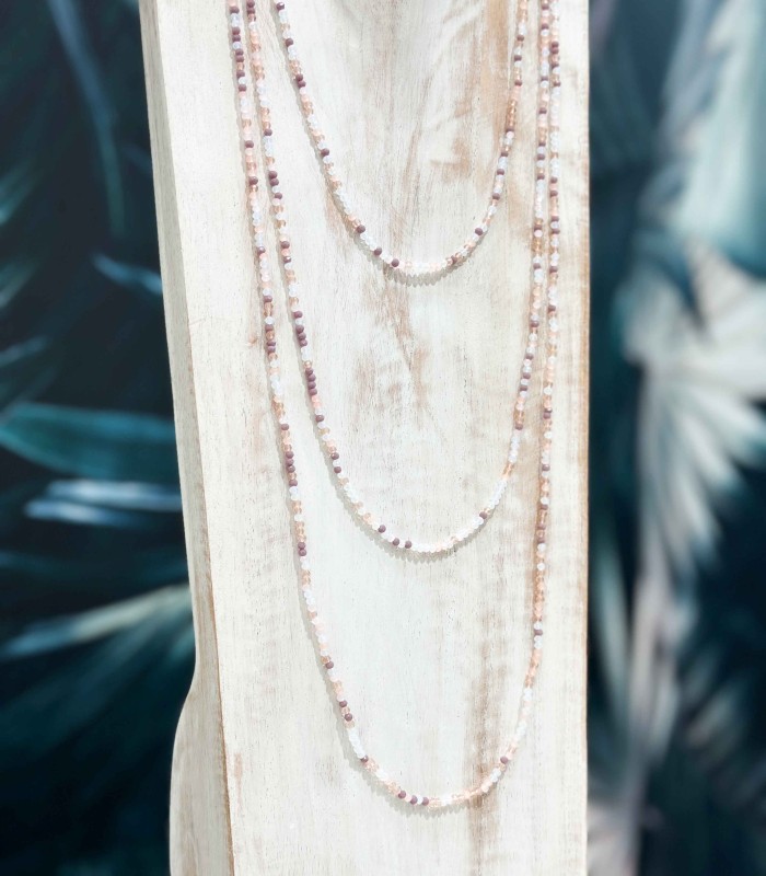 sautoir - perles en cristal teinté - long sautoir femme - actuel diffusion - grossiste et créateur de bijoux