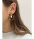 Boucles D'oreilles - perle - Acier inoxydable - Acier classique ou doré à l'or fin