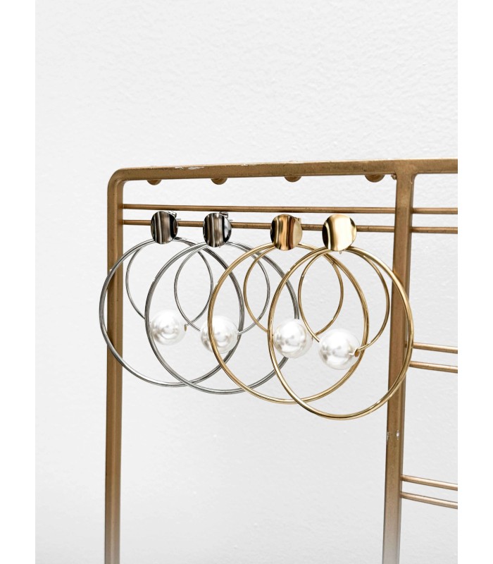 Boucles D'oreilles - perle - Acier inoxydable - Acier classique ou doré à l'or fin - Actuel Diffusion