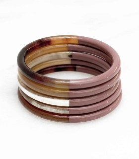 Bracelet coloré en corne véritable - Actuel Diffusion