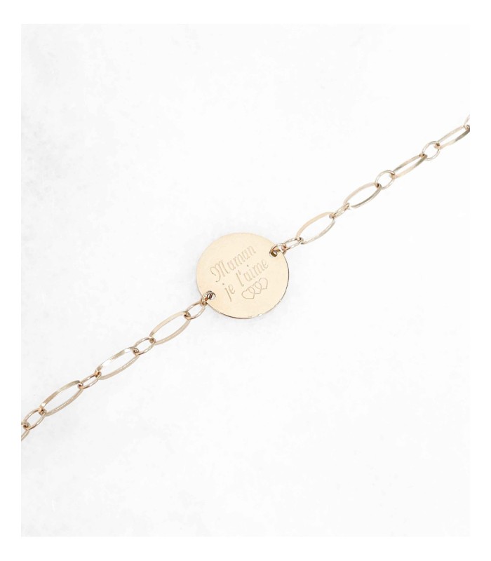Bracelet à graver en acier chirurgical