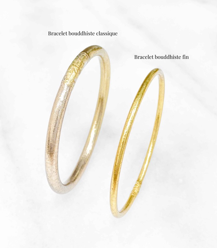Bracelet Bouddhiste fin véritable - Kaki