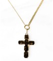 Collier court asymétrique multi-rangs pour pendentif croix (non fournie avec le collier)