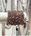 Bracelet en cristal K9 de haute qualité - Violet - Forme goutte