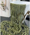 Sautoir en perles de cristal teinté - Longueur 2m50 - Vert clair