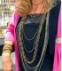 sautoir - perles en cristal teinté - long sautoir femme - actuel diffusion - grossiste et créateur de bijoux