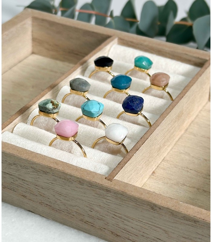 Bague en pierres naturelles - 12 déclinaisons