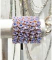 Bracelet en cristal K9 de haute qualité - Violet - Forme goutte