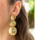 Boucles d'oreilles longues spirales - Acier inoxydable - Actuel Diffusion - Grossiste et créateur de bijoux fantaisie