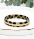 Bracelet léopard et feuilles d'or en corne véritable - 1,2 cm